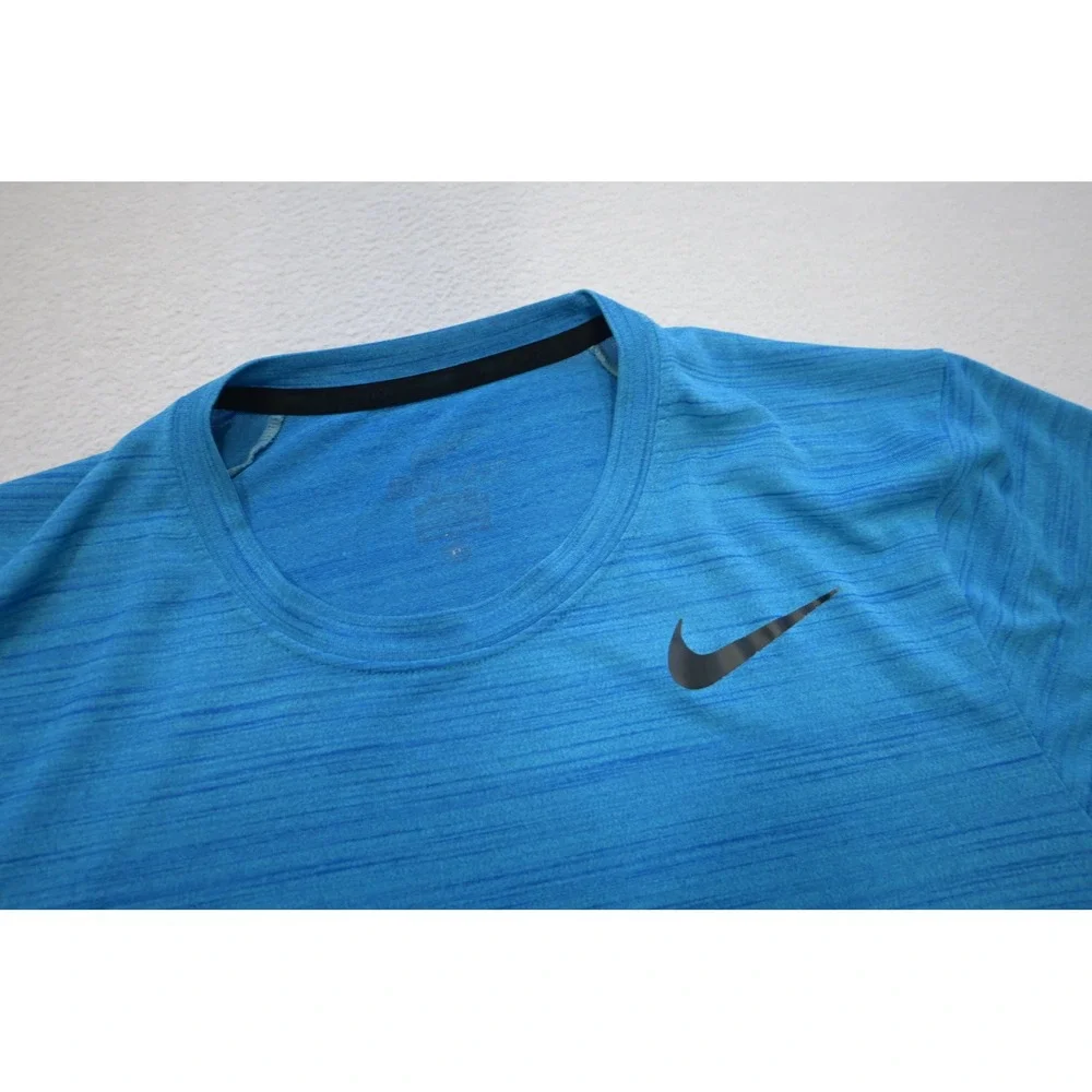 Nike Dri-FIT Gym T-Shirt Men Medium Athletic‎ Blue Excellent Performance Tee